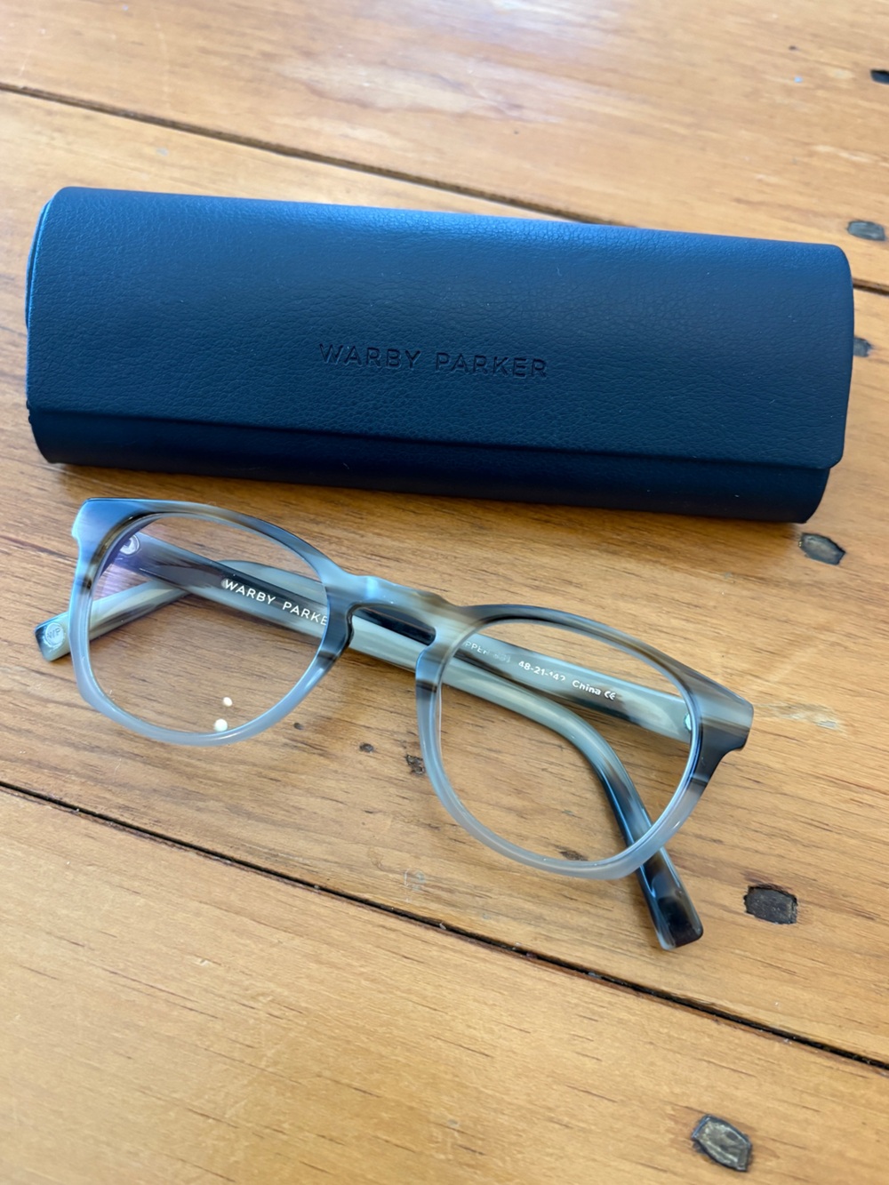 Warby Parker Topper in River Stone Blue Fade